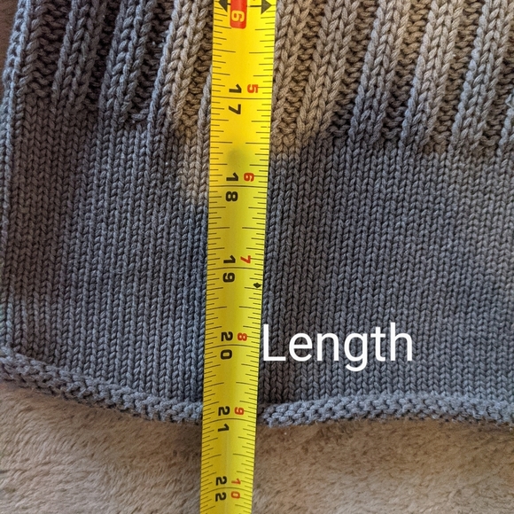 Vintage 90s Gray Chunky Knit Turtleneck Size Medium - Picture 7 of 9